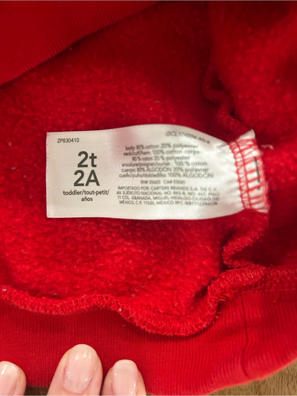 Carter's Red Reindeer Appliqué Sweatshirt - Picture 6 of 6